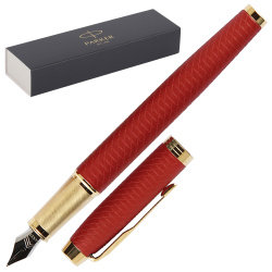 Ручка подарочная, F (fine) 0,8 мм, цвет корпуса красный Red GT Fountain Pen Fine Parker 2143650