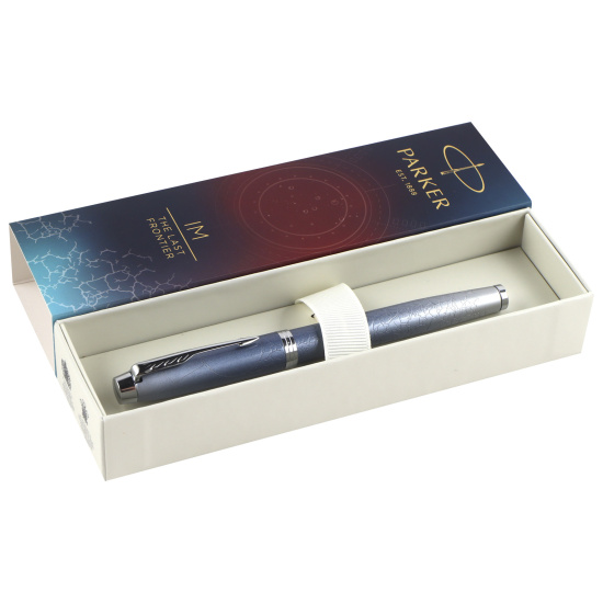 Ручка роллер, подарочная, F (fine) 0,8 мм, цвет корпуса голубой SE POLAR RB F.BLK GB IM Parker 2153004