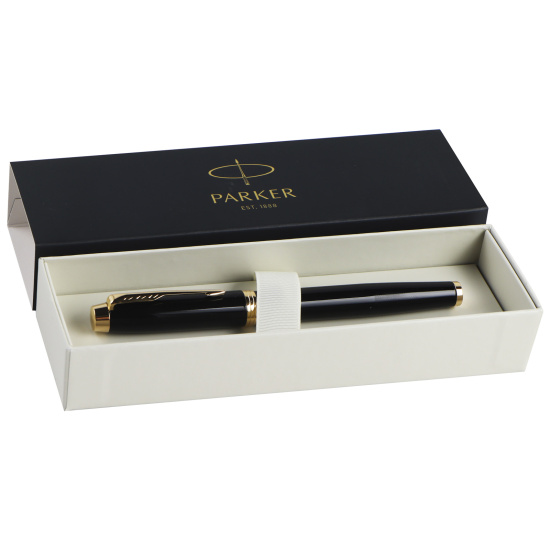 Ручка роллер, подарочная, F (fine) 0,5 мм, цвет корпуса черный IM Black GT Parker 1931659
