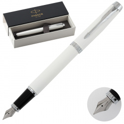 Ручка PARKER IM Metal White CT перо 1931672