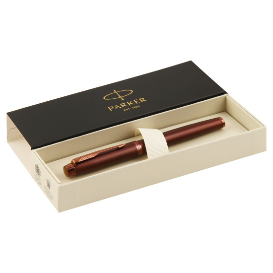 Ручка роллер, F (fine) 0,5 мм, цвет корпуса коричневый Professionals Burgundy PVD F IM Monochrome F328 Parker 2190513