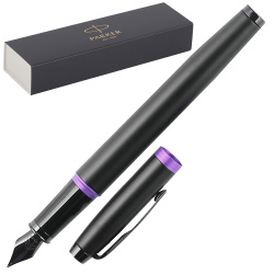 Ручка перьевая, подарочная, M (medium) 1 мм, цвет корпуса черный Amethyst Purple PVD M Parker CW2172949