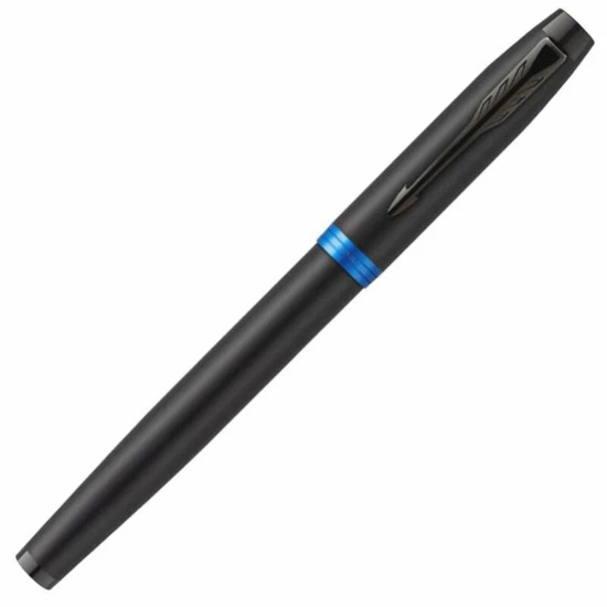 Ручка перьевая, подарочная, M (medium) 1 мм, цвет корпуса черный Marine Blue PVD M IM Vibrant Rings F315 Parker CW2172859