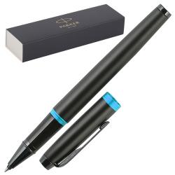 Ручка роллер, подарочная, F (fine) 0,5 мм, цвет корпуса черный Marine Blue PVD M Parker CW2172860