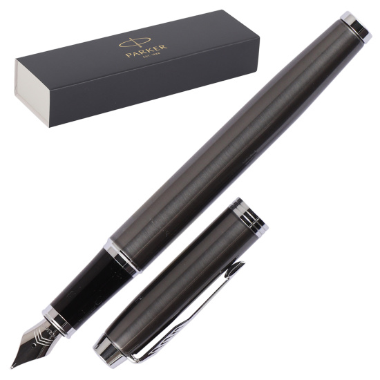 Ручка подарочная, F (fine) 0,8 мм, цвет корпуса серый Dark Expresso CT IM Parker 1931650
