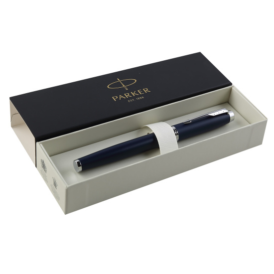 Ручка подарочная, F (fine) 0,8 мм, цвет корпуса синий, цвет чернил синий Matte Blue CT IM Parker 1931647