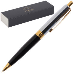 Ручка, пишущий узел M (medium) 1 мм, корпус круглый, цвет чернил синий, Aster, Parker, 9000020142