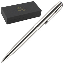 Ручка шариковая, пишущий узел M (medium) 1 мм, цвет чернил черный Core К526 Stainless Steel CT Sonnet Parker 1931512