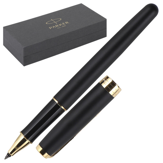 Ручка роллер, подарочная, F (fine) 0,8 мм, цвет корпуса черный Matte Black GT Sonnet Parker 1931518
