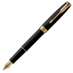 Ручка PARKER Sonnet Matte Black GT перо 1931516