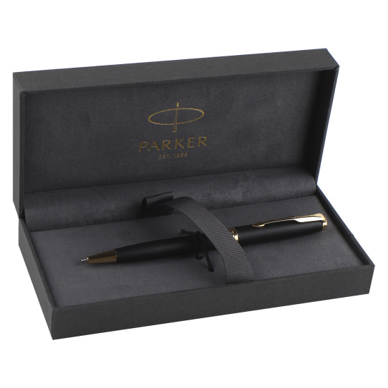 Ручка шариковая, пишущий узел M (medium) 1 мм, цвет чернил черный Matte Black GT Parker 1931519