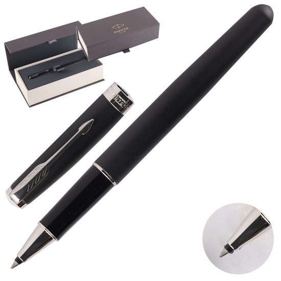 Ручка роллер, подарочная, F (fine) 0,8мм Matte Black CT Sonnet Parker 1931523