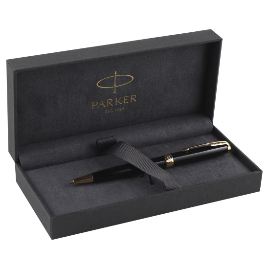 Ручка шариковая, пишущий узел M (medium) 1 мм, цвет чернил черный Lague Black Sonnet Parker 1931497