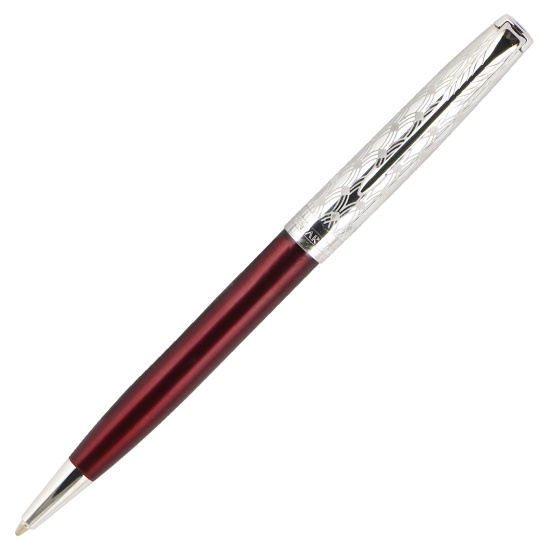 Ручка шариковая, пишущий узел M (medium) 1 мм, корпус круглый, цвет чернил черный Refresh RED Sonnet Parker 2119783
