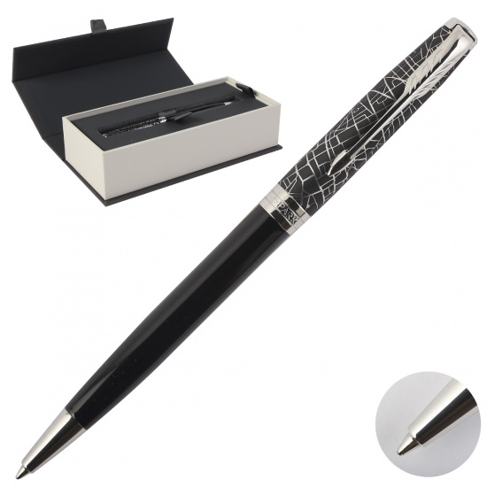 Ручка подарочная, шариковая, пишущий узел M (medium) 1 мм, цвет чернил черный Sonnet Parker 2054825