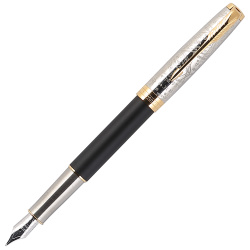 Ручка PARKER Sonnet Reflection Black with Gold Trim GT перо 2054834