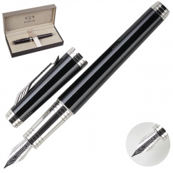 Ручка PARKER Premier Lacque Black ST M перо лак корп латунь/родий/хром S0887860