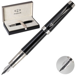 Ручка PARKER Premier Lacque Black ST F перо корп латунь/родий/хром S0887850