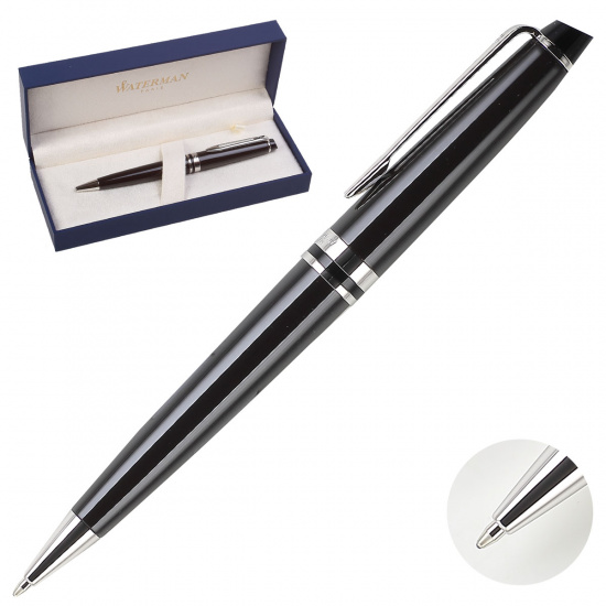 Ручка шариковая, подарочная, пишущий узел M (medium) 1мм, цвет чернил синий Expert Deep Brown Waterman S0952280