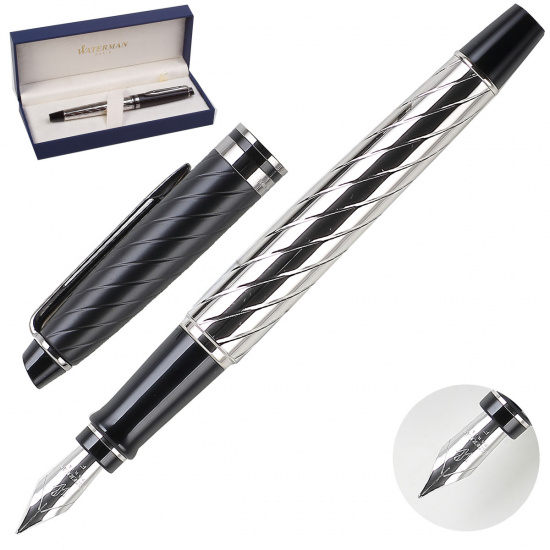 Ручка подарочная, F (fine) 0,8 мм, цвет корпуса серебро Expert Precious CT FP F EXPERT Waterman S0963290