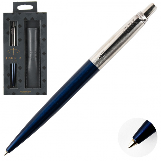 Набор подарочный 2 предмета, ручка шариковая, цвет синий, упаковка подарочная коробка Jotter Parker 2020374