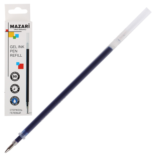 Стержень гелевый, 133 мм, пишущий узел 0,5 мм, цвет чернил синий Mazari M-5521-70