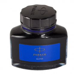 Чернила объем 57 мл, цвет чернил синий, упаковка банка Bottle Quink Parker 1950376