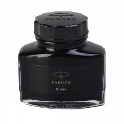 Чернила объем 57 мл, цвет чернил черный, упаковка банка Bottle Quink Parker 1950375