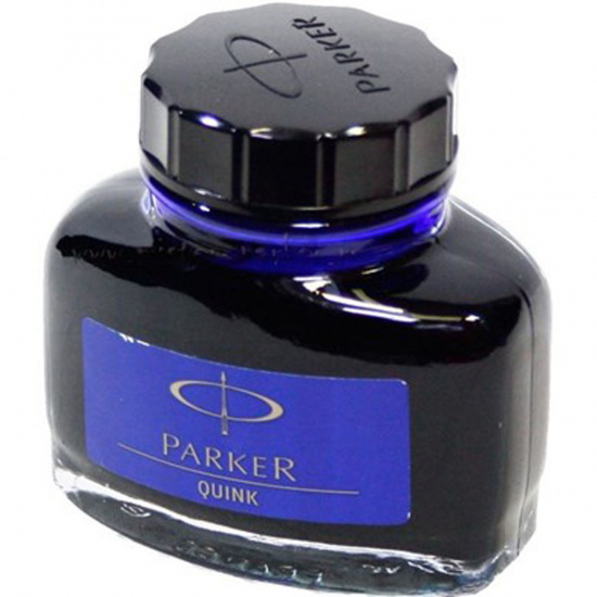 Чернила объем 57 мл, цвет чернил темно-синий, упаковка банка Bottle Quink Parker 1950378