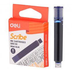 Картридж Deli Scribe EQ85220/1049522 6 штук черный