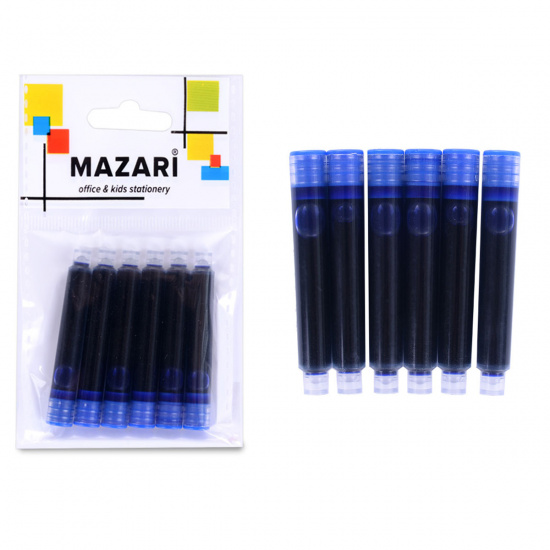 Картридж 50мм Mazari M-7941-6opp-70  6штук синий