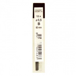 Грифель для механических карандашей, диаметр грифеля 0,5 мм, B, 12 шт, пластиковый тубус Koh-i-noor Toison 4152-B