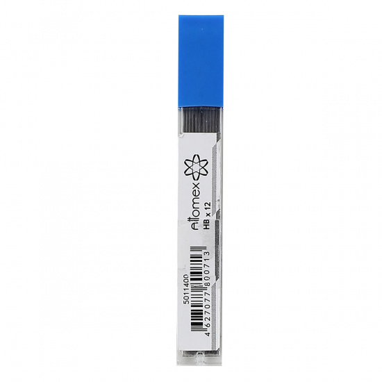 Грифель для механических карандашей, диаметр грифеля 0,5 мм, HB, 12 шт, пластиковый тубус Attomex 5011400