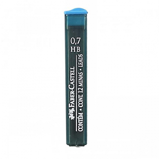 Грифель для механических карандашей, диаметр грифеля 0,7 мм, HB, 12 шт, пластиковый тубус Faber-Castell 521700
