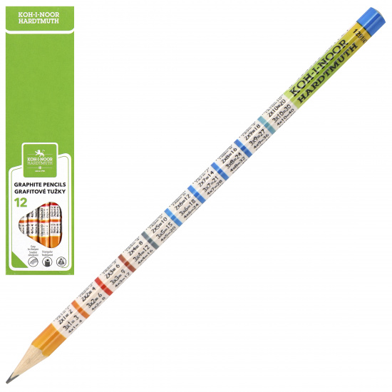 Карандаш HB, дерево, трехгранный Koh-i-noor Multiplication 1291002477KS