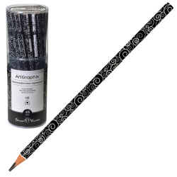 Карандаш НВ пластиковый трехгранный заточенный BrunoVisconti Art Graphix Волна 21-0038/07