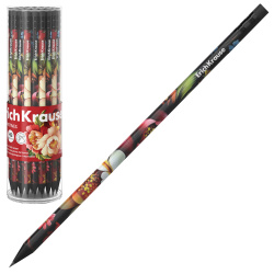 Карандаш, HB, дерево чёрное, круглый, 2 вида, Erich Krause, Folk Motives, 65203