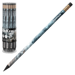 Карандаш, HB, дерево чёрное, круглый, 2 вида, Erich Krause, Fluid, 62766