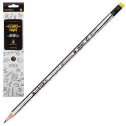 Карандаш, HB, пластик, круглый, КОКОС, Trends, Линейка, 211717-12