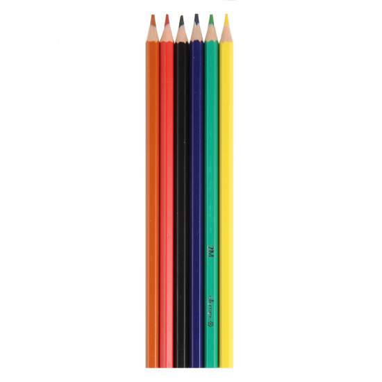 Карандаши цветные 6 цветов, пластик, шестигранный Be Cool Attomex 5021610