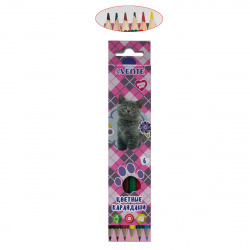 Карандаши 6цв deVENTE Pretty Pets шестигран d-2.8мм 5021803 европодв к/к