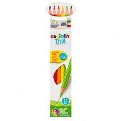 Карандаши 6цв Carioca Tita пласт шестигран 42792 европодв к/к