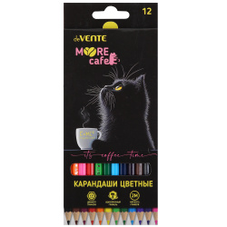 Карандаши цветные, 12 цветов, дерево, 2М, шестигранный, MooreCafe, deVENTE, 5022627