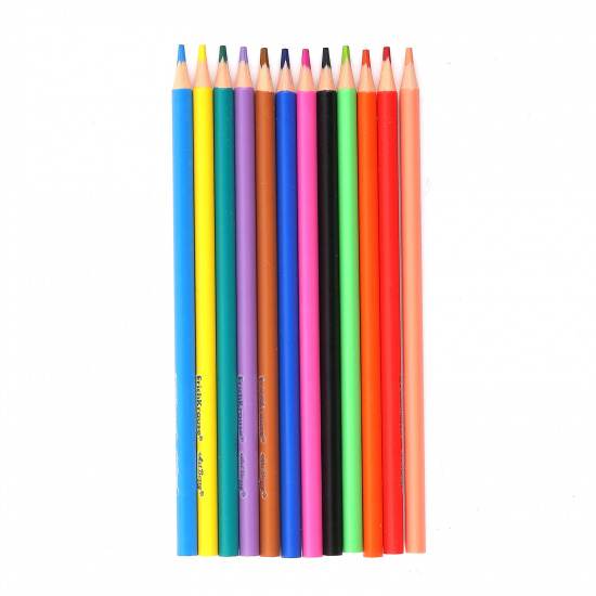 Карандаши цветные 12 цветов, пластик, трехгранный ArtBerry Erich Krause 53353