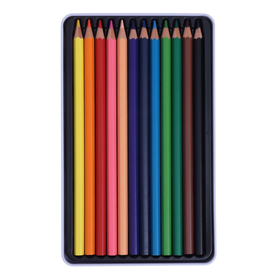 Карандаши цветные, 12 цветов, дерево, шестигранный, Классические, Гамма, 80220212