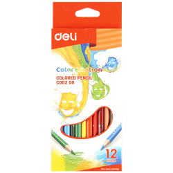 Карандаши 12цв Deli Color Emotion трехгран EC00200 европодв к/к