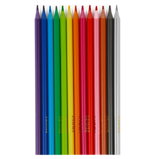 Карандаши цветные 13 цветов, пластик, трехгранный Мультики Гамма 19012312