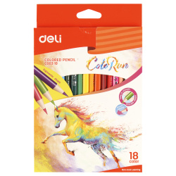 Карандаши 18цв Deli ColoRun трехгран EC00310 европодв к/к