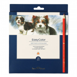 Карандаши 24цв Easycolor трехгран 30-0032 европодв к/к