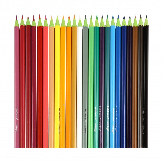Карандаши цветные 24 цвета, пластик, шестигранный Erich Krause 47347
